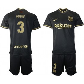 FC Barcelona Fodboldtrøjer Gerard Pique 3 Børn Udebanesæt 2020/21 Kort ærmer